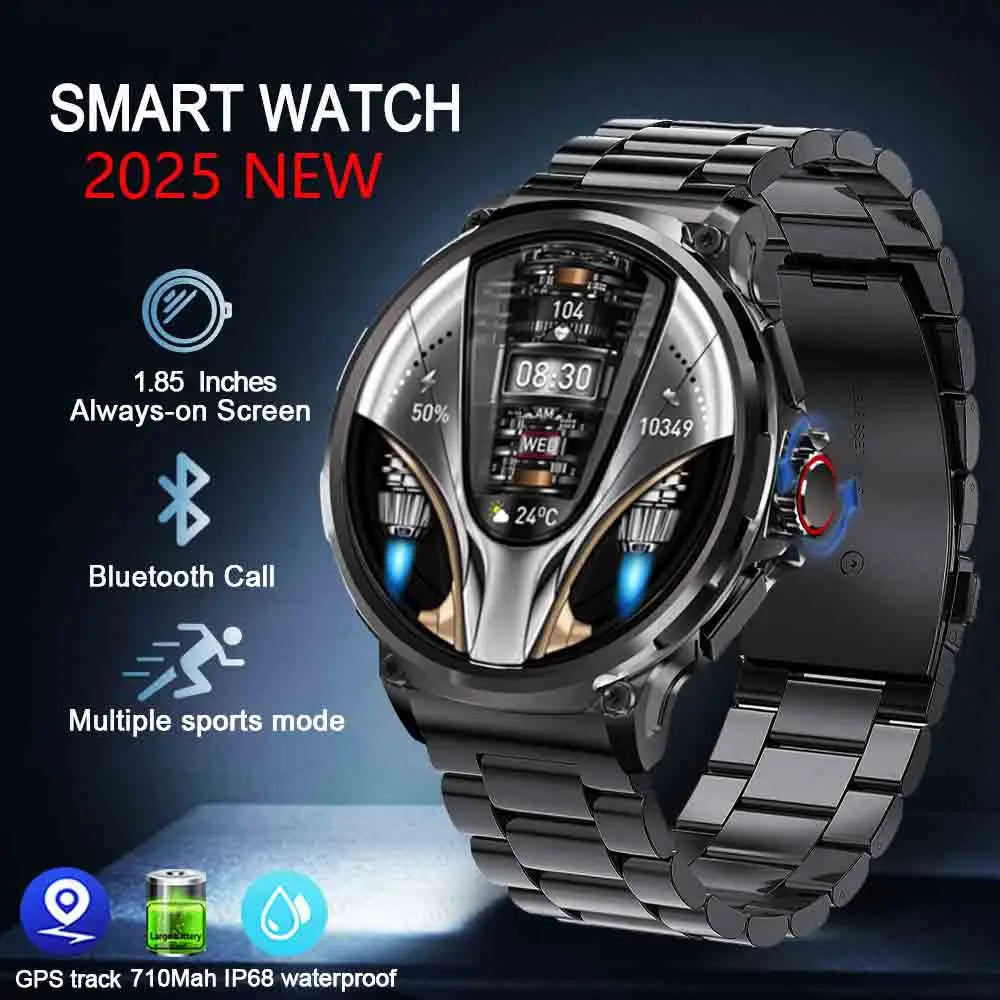 Reloj inteligente Ultra HD de 1,85 pulgadas para hombre, con GPS, pulsera deportiva para exteriores, batería grande de 710 mAh, reloj de seguimiento de actividad física para Android e iOS.