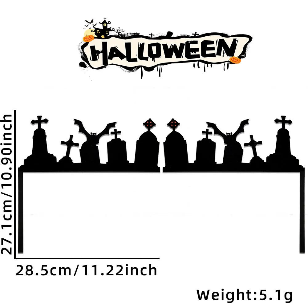 Decoración de Halloween para marcos de puertas, murciélagos, calabazas, telarañas, letrero para esquinas de puertas y ventanas, decoración de Halloween para el hogar, pegatinas para esquinas 2024