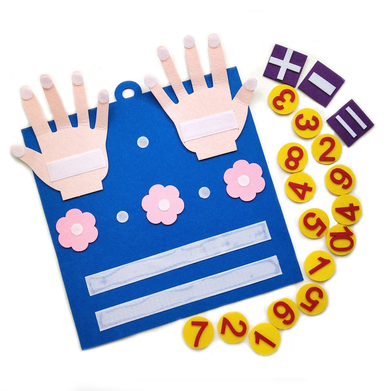 Juguetes Montessori para niños pequeños, juguetes de fieltro con números para los dedos, juguete de matemáticas para contar, juego de aprendizaje de educación temprana para la inteligencia infantil.