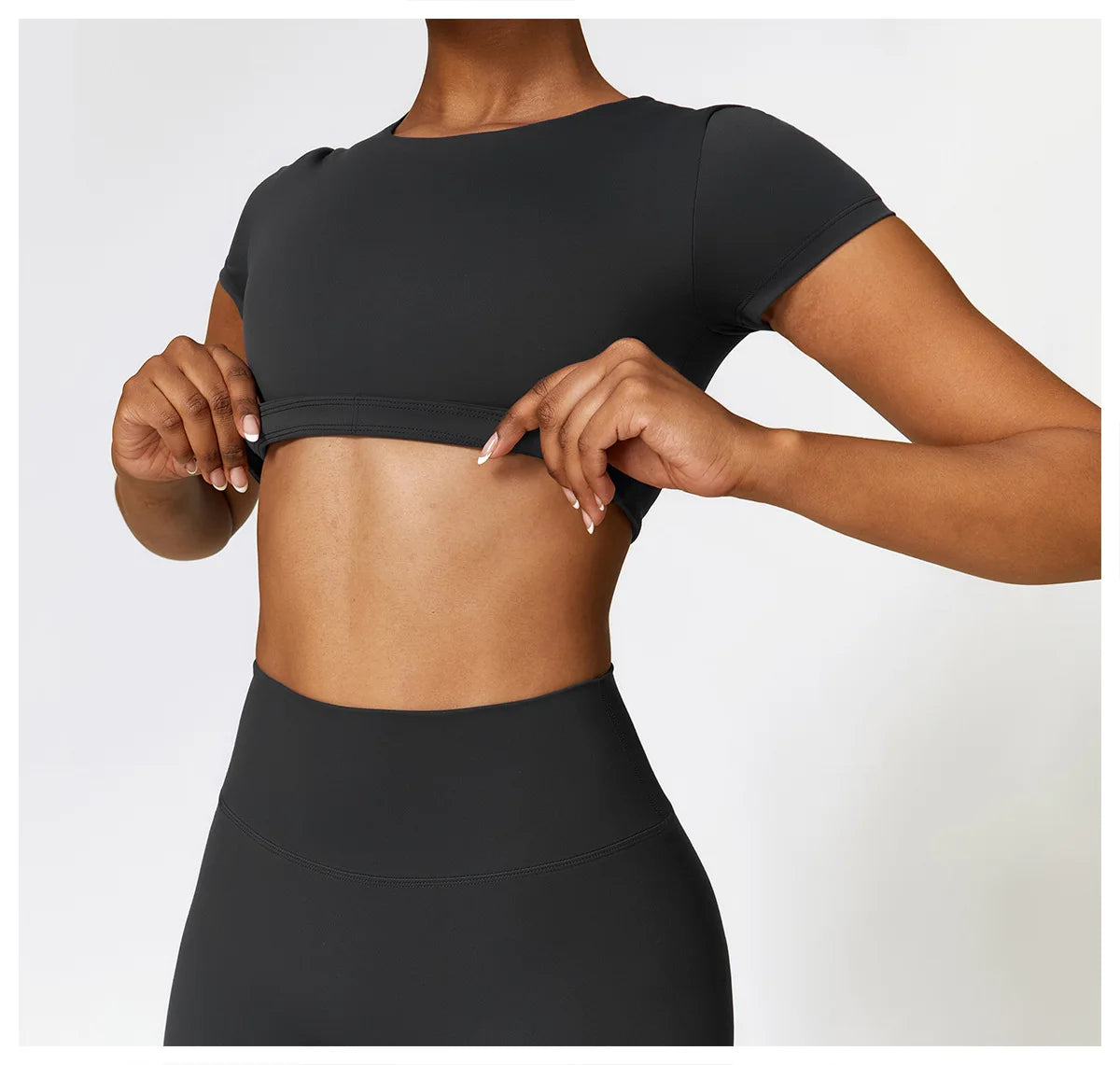 2PCS Seamless Yoga Set Women Workout Set Sportswear Gym Clothing Fitness Long Sleeve Crop Top High Waist Leggings Sports Suits
