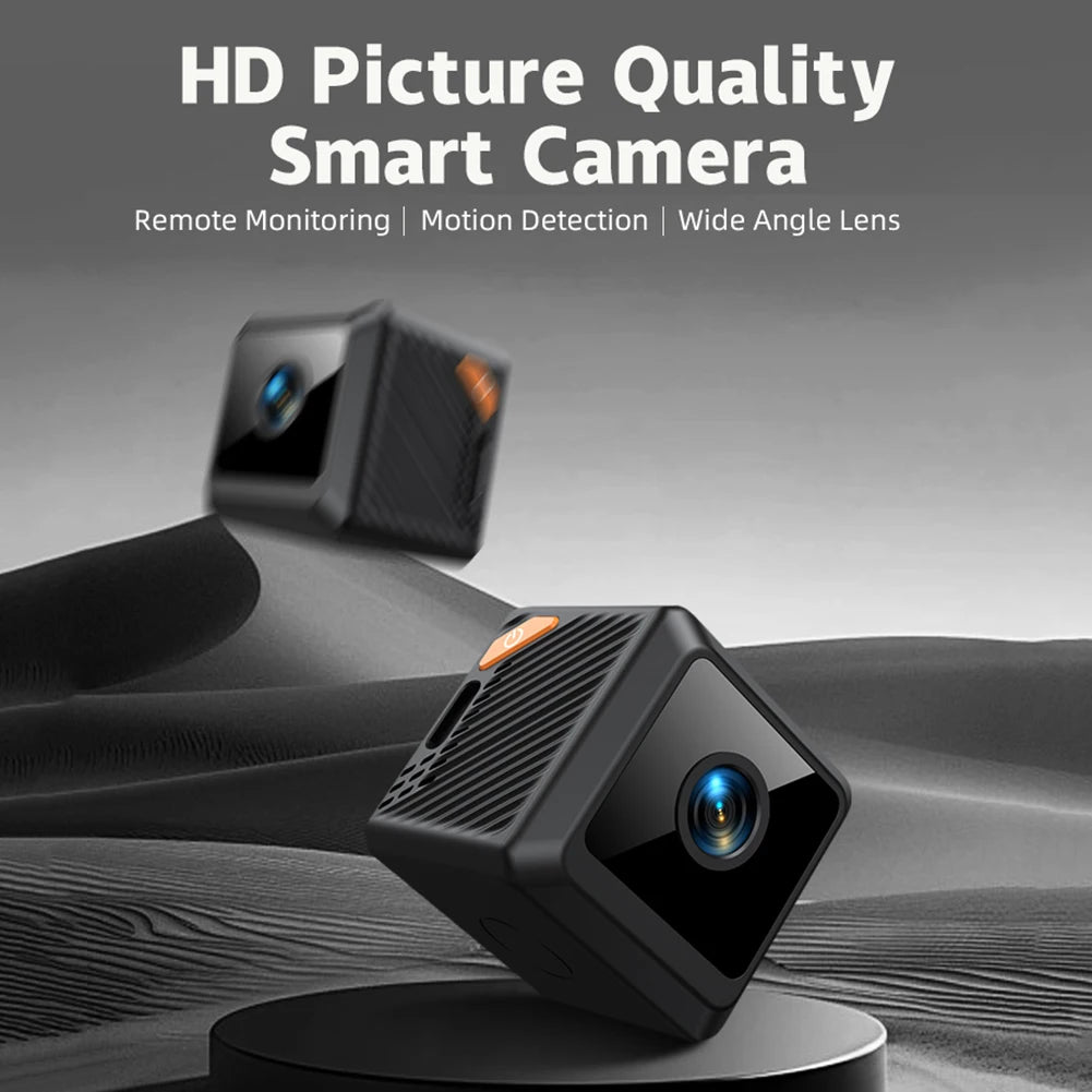 Cámara de seguridad inalámbrica WiFi 1080P HD con detección de movimiento y visión nocturna, minigrabadora de video para interiores