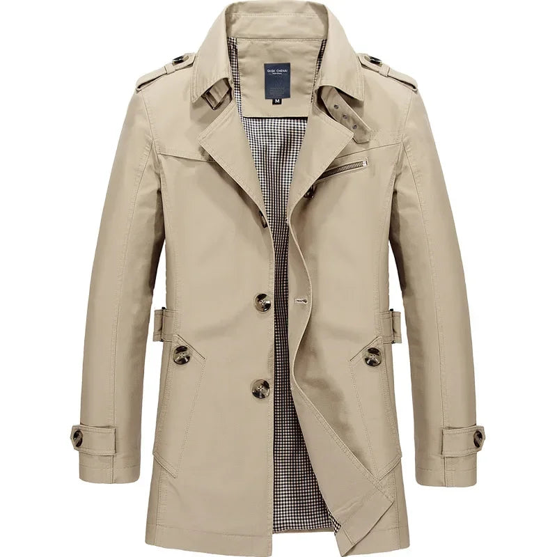 Chaqueta de trabajo informal de algodón para hombre, nueva chaqueta cortavientos de algodón puro, ligera, para primavera y otoño.