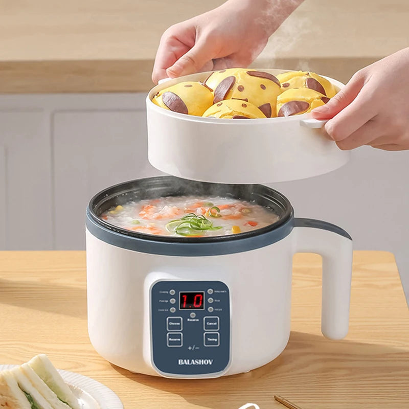 Olla arrocera eléctrica de 1,7 l, de una sola capa y doble capa, 220 V, antiadherente, inteligente, mecánica, para cocinar arroz al vapor en casa.