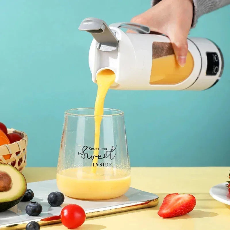 Licuadora Exprimidor Eléctrico Portátil 450ml 8 Cuchillas Exprimidor de Viaje Máquina Recargable Batidos Smoothies Licuadoras Jugo Fresco