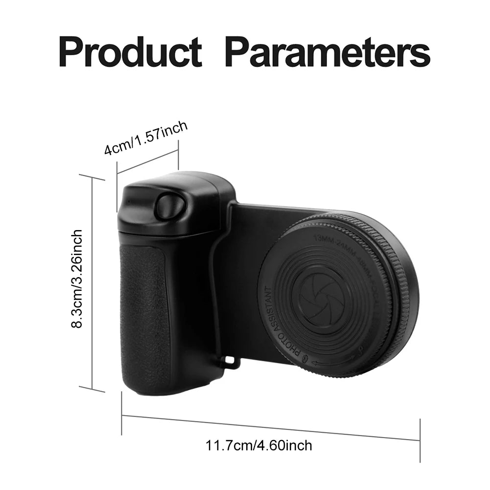Estabilizador de fotos para cámara con obturador compatible con Bluetooth Magsafe, luz de relleno y espejo reflectante para Android, iPhone 16, 15 y 14