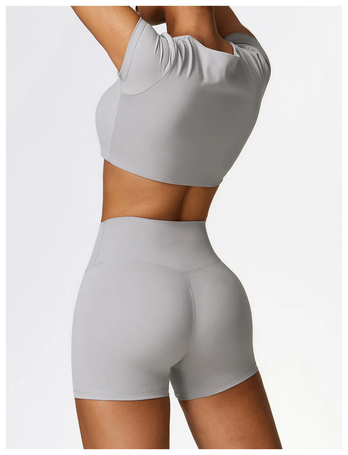 2PCS Seamless Yoga Set Women Workout Set Sportswear Gym Clothing Fitness Long Sleeve Crop Top High Waist Leggings Sports Suits