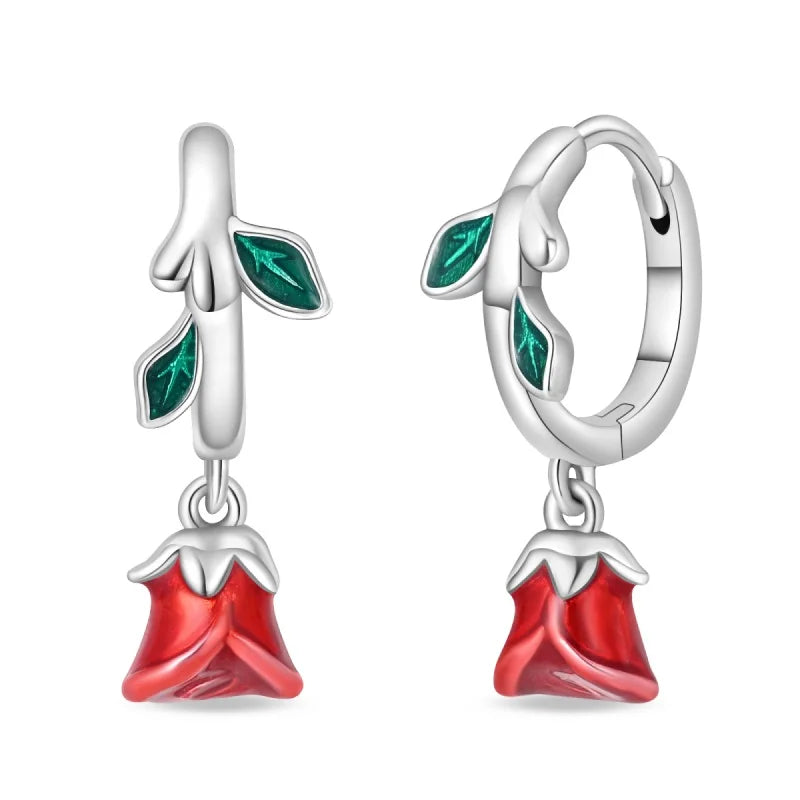 Pendientes de plata de ley 925 con diseño de mariposa, abeja, mariquita y flor de arcoíris para mujer, joyería de moda para fiestas de cumpleaños, regalos