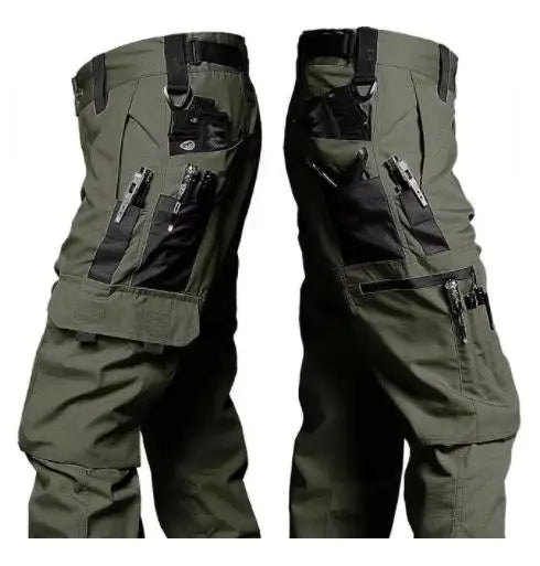Tactical Cargo Pants Mens Multi-Pockets Wear-resistant Military Trousers Outdoor Training Hiking Fishing Casual Loose Pants Male