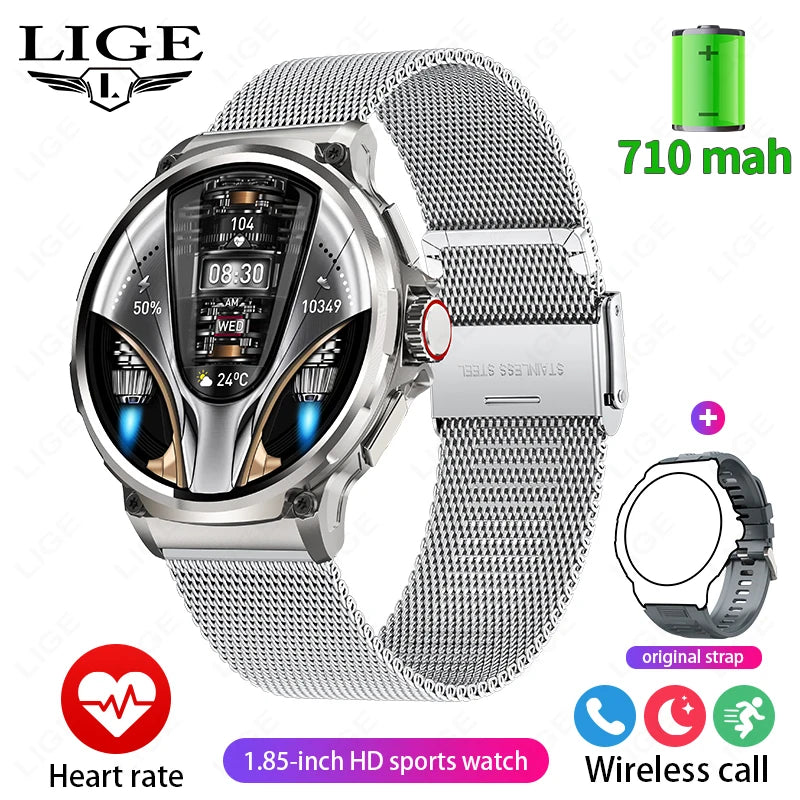 Reloj inteligente Ultra HD de 1,85 pulgadas para hombre, con GPS, pulsera deportiva para exteriores, batería grande de 710 mAh, reloj de seguimiento de actividad física para Android e iOS.