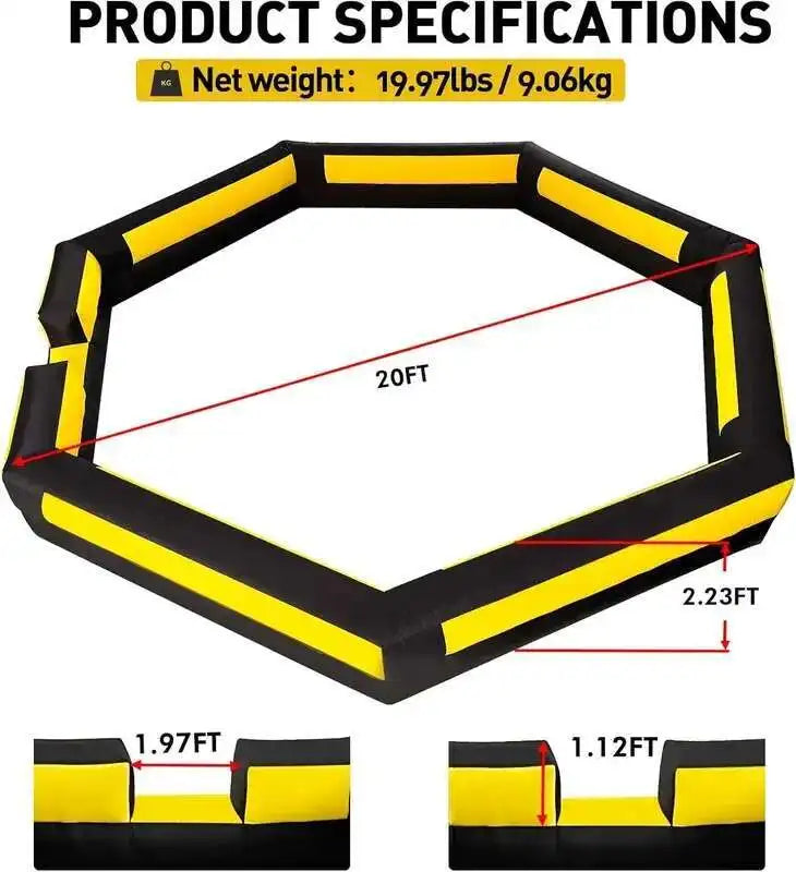 Piscina de pelotas portátil Gagaball de 6 m para exteriores con soplador, ideal para actividades escolares y familiares, juegos deportivos recreativos.