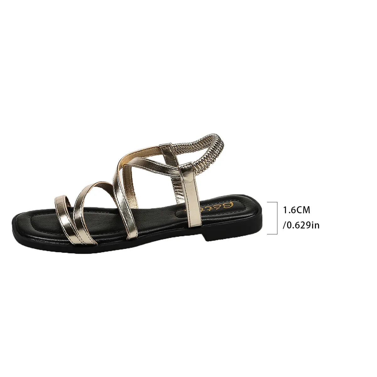 Sandalias planas de estilo coreano con tiras cruzadas y puntera abierta para mujer, zapatos de playa cómodos y sin cordones para verano.