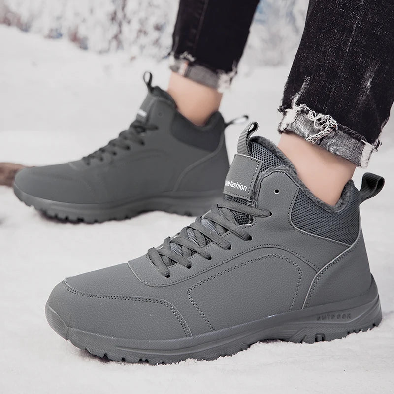 YRZL - Botas de senderismo de invierno para hombre, impermeables, antideslizantes, con aislamiento térmico, cálidas y cómodas, para exteriores, botas de nieve