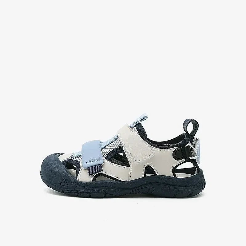Sandalias para niños, novedad de verano 2025, estilo coreano, suela suave, antideslizantes, versátiles, con recortes y zapatillas transpirables.