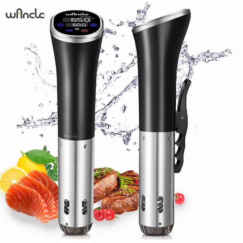 Cocina al vacío Wancle de 1100 W con pantalla LCD táctil, circulador de inmersión, cocción precisa, resistente al agua IPX7 y con pantalla digital.