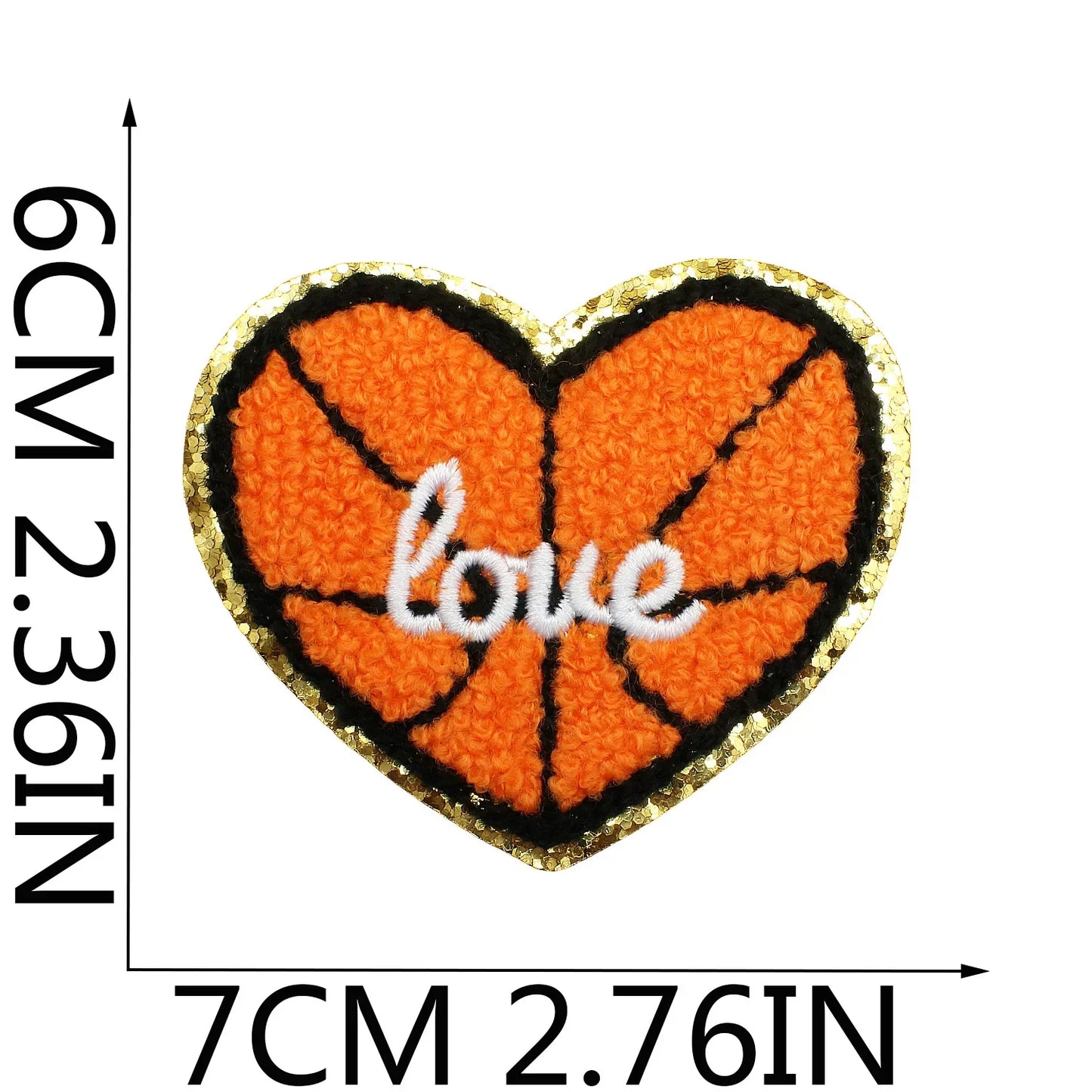 Emblema de baloncesto deportivo, accesorios de ropa, insignia, pegatina bordada, parches termoadhesivos