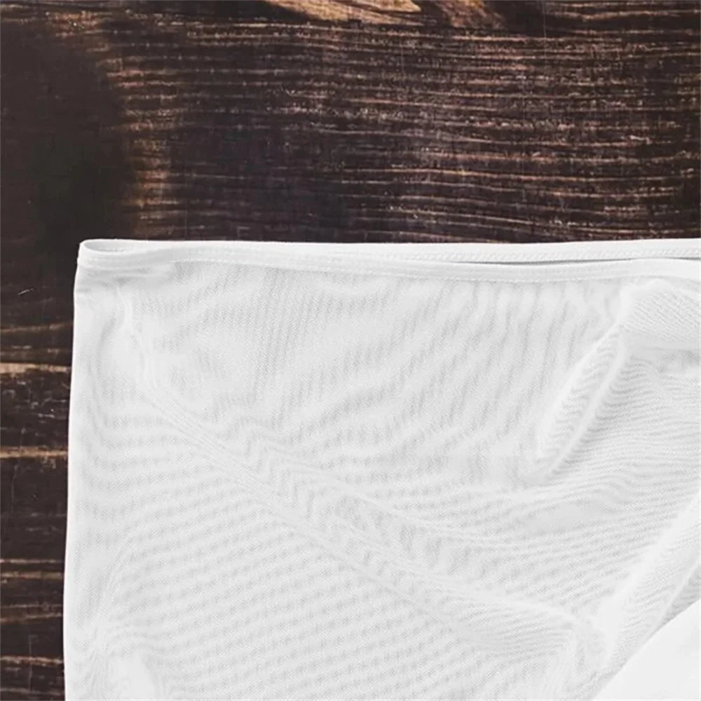 Falda de playa translúcida para mujer, sexy, de gasa, con volantes y cordón ajustable