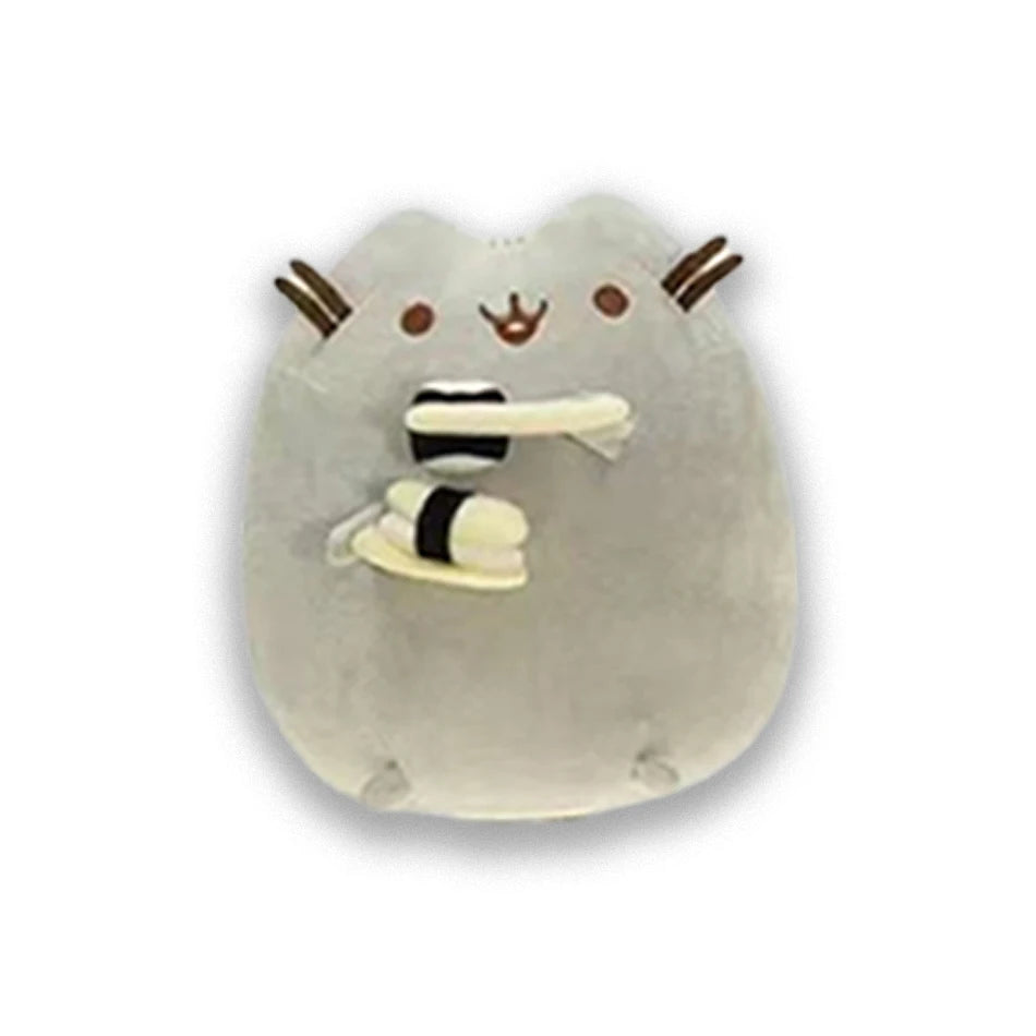 Juguete para gatos, juguete de peluche de Animal suave, almohada de gatito blanco y gris, regalo de cumpleaños, juguetes para mascotas Deco