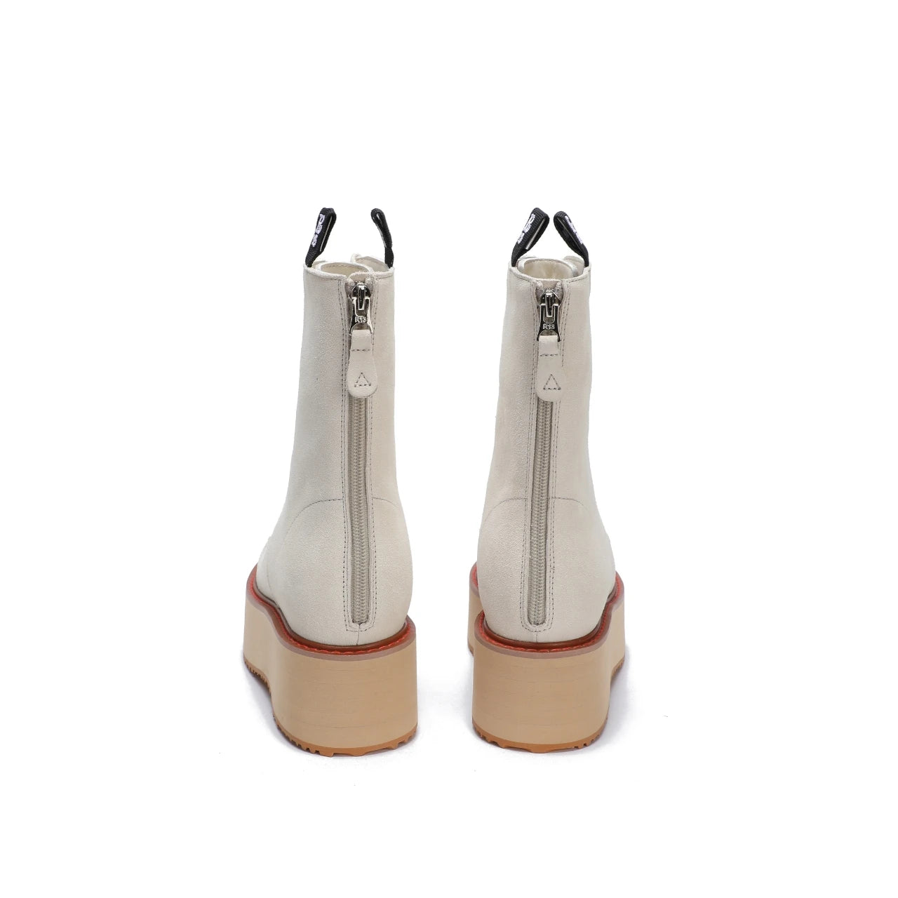 Botas de mujer de nuevo estilo con suela gruesa y cremallera trasera con cordones ajustables