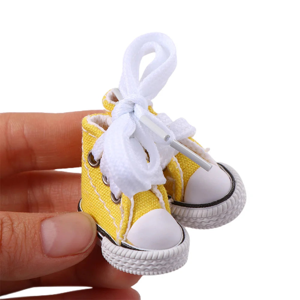 Accesorios para muñecas, zapatillas de 3,5 cm, minizapatos para niños, zapatos Blyth, zapatos de lona para muñecas, zapatos para muñecas BJD.