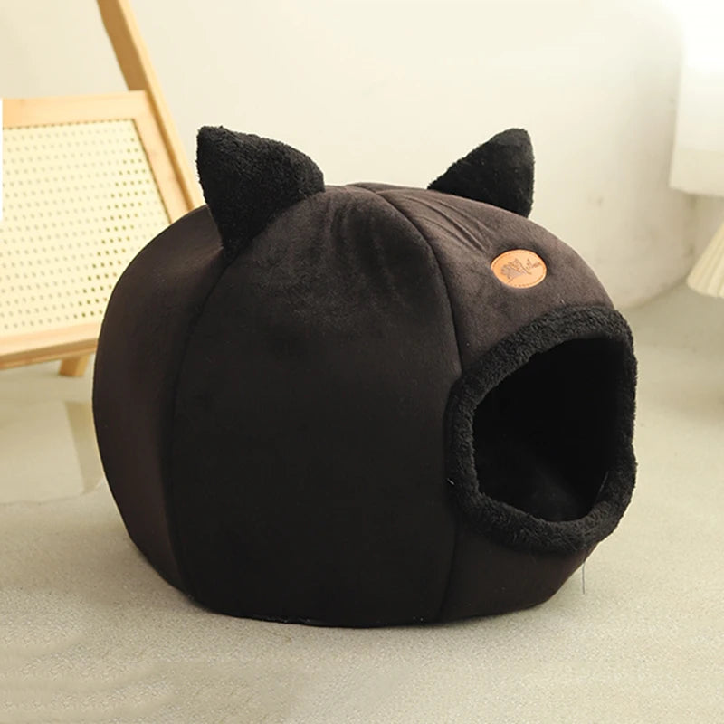 Nueva cama para gatos de invierno, cómoda y profunda para dormir, pequeña colchoneta, cesta para perros pequeños, productos para mascotas, tienda de campaña, acogedora cueva nido para interiores, cama para gatos