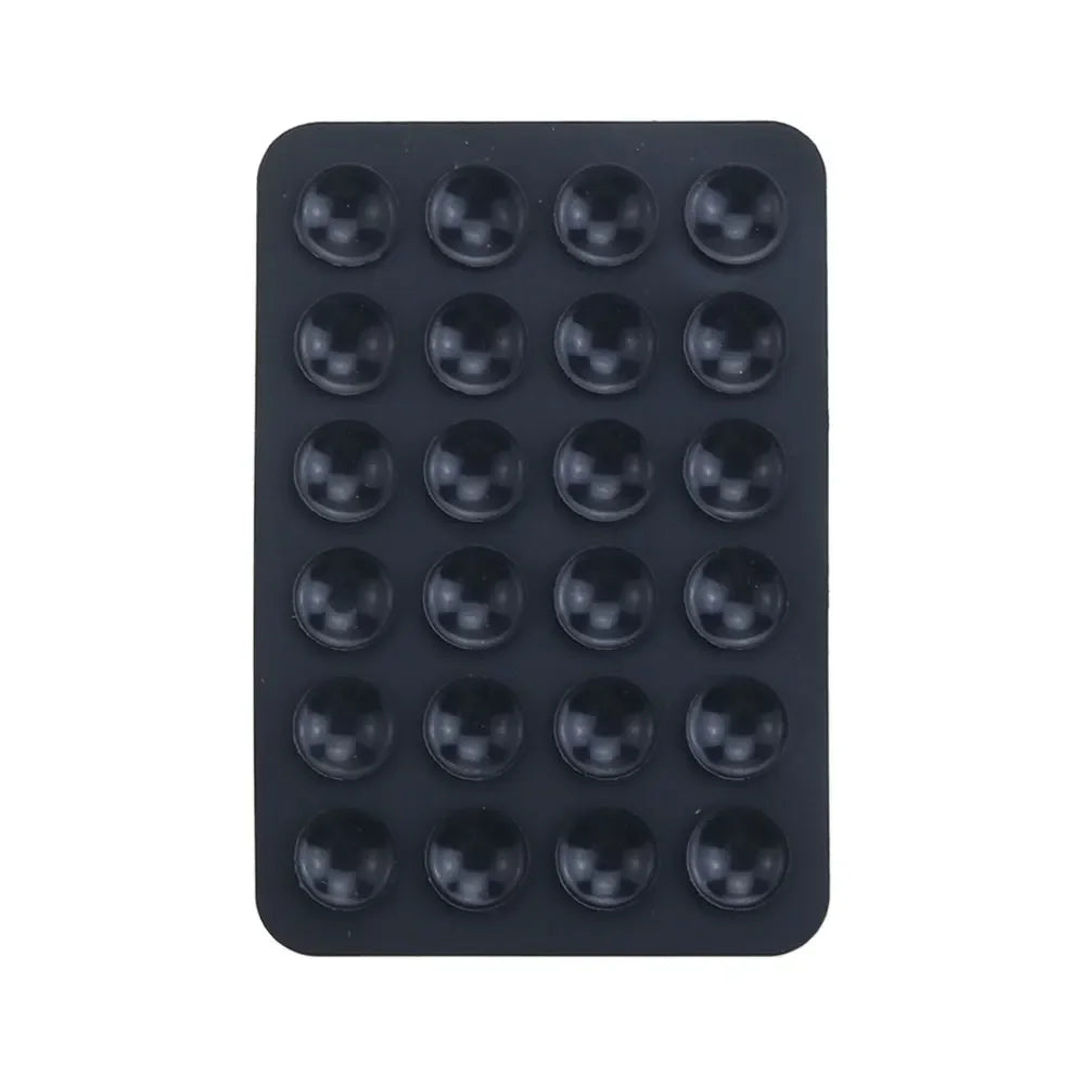 Ventosa de silicona multifuncional para teléfono, con adhesivo de goma y base fija, 24 ventosas cuadradas.