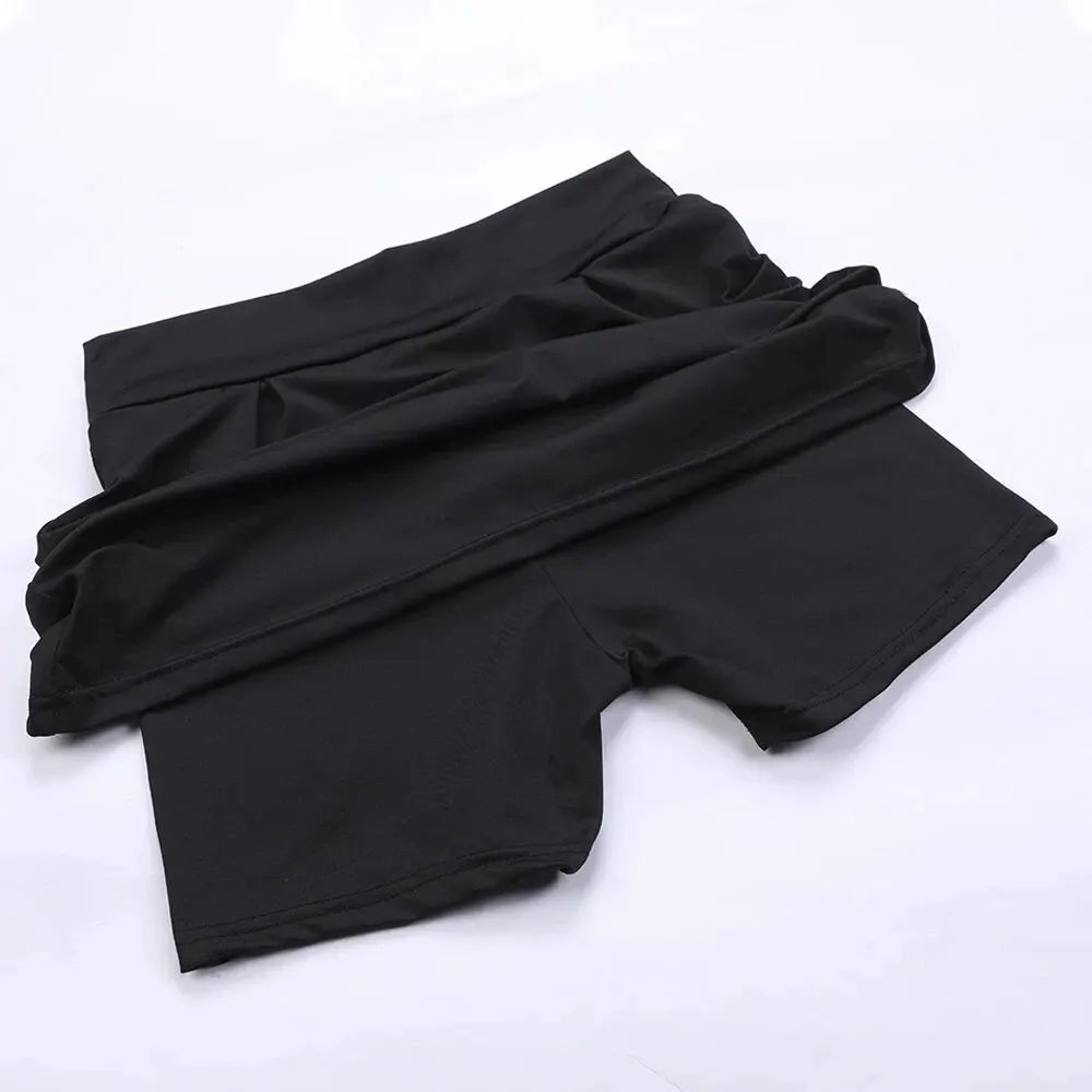 Falda corta deportiva, pantalones cortos de yoga, culotte, falda de tenis, ropa, ropa de fitness, ropa de yoga de cintura alta para correr al aire libre