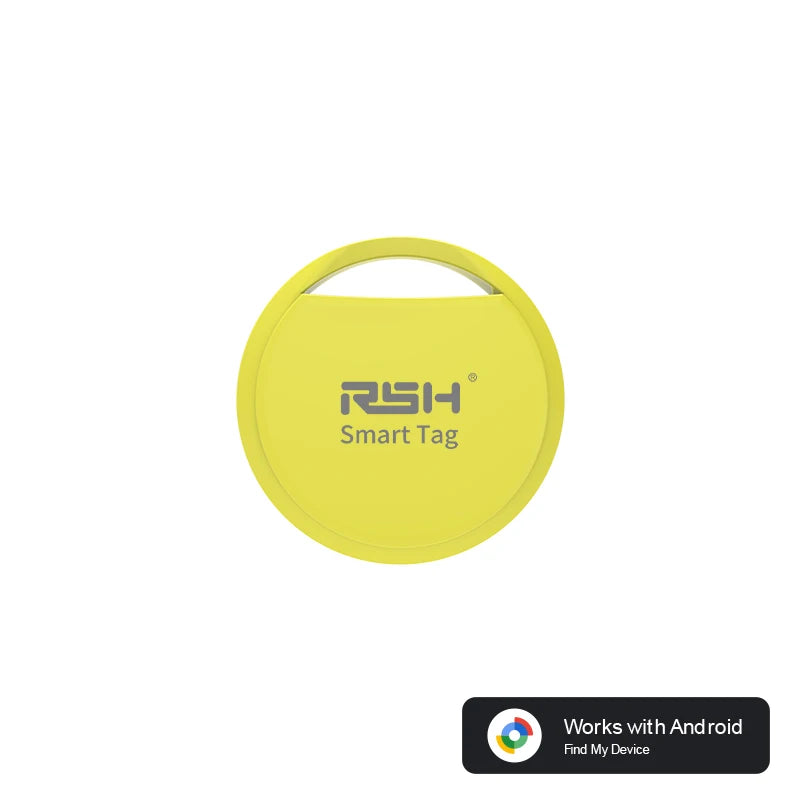 Rastreador GPS Bluetooth original de la marca RSH para teléfonos Android. Funciona con la aplicación Google Find My. Buscador de llaves para mascotas para Xiaomi y Samsung Pixel.