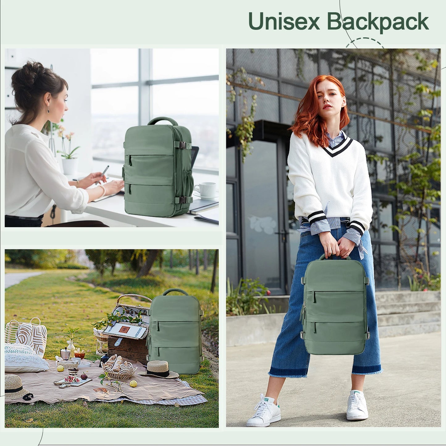Mochila Ryanair 40x20x25, bolsa de cabina, mochila de viaje para hombres y mujeres, equipaje de mano, mochila para portátil de ocio, mochila para viaje, cabina