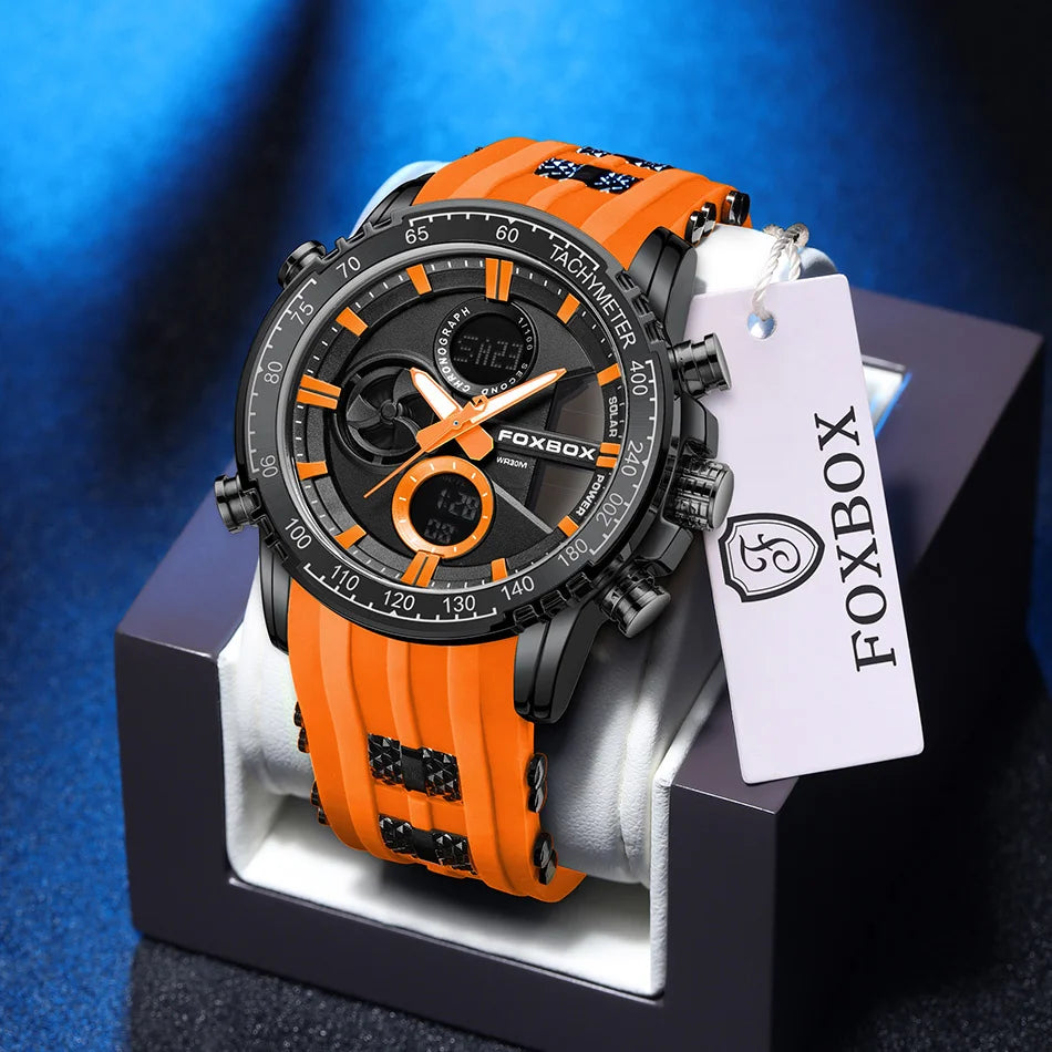 Nuevo reloj cronógrafo deportivo informal para hombre, con correa de silicona, de cuarzo, con esfera grande y punteros luminosos, resistente al agua