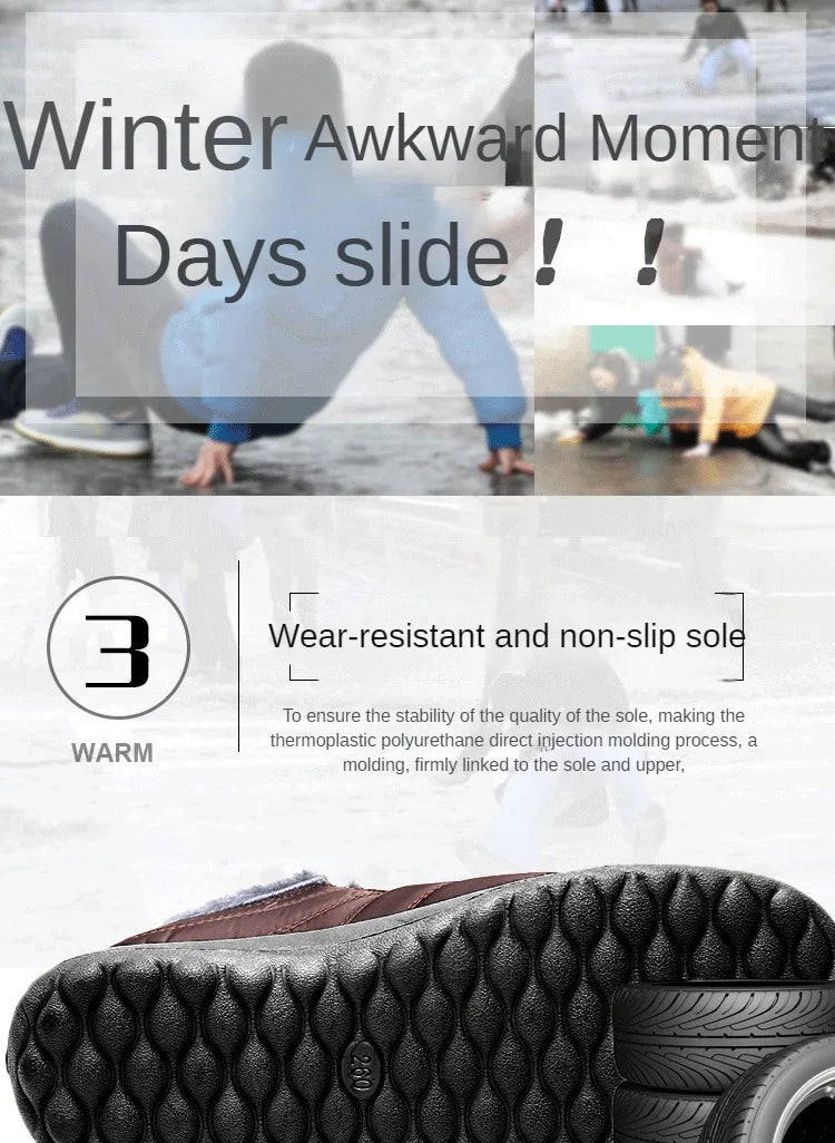 Botas de nieve para hombre, zapatos para exteriores, botas de invierno para hombre, botines de senderismo, zapatos impermeables para hombre, zapatos de trabajo, calzado