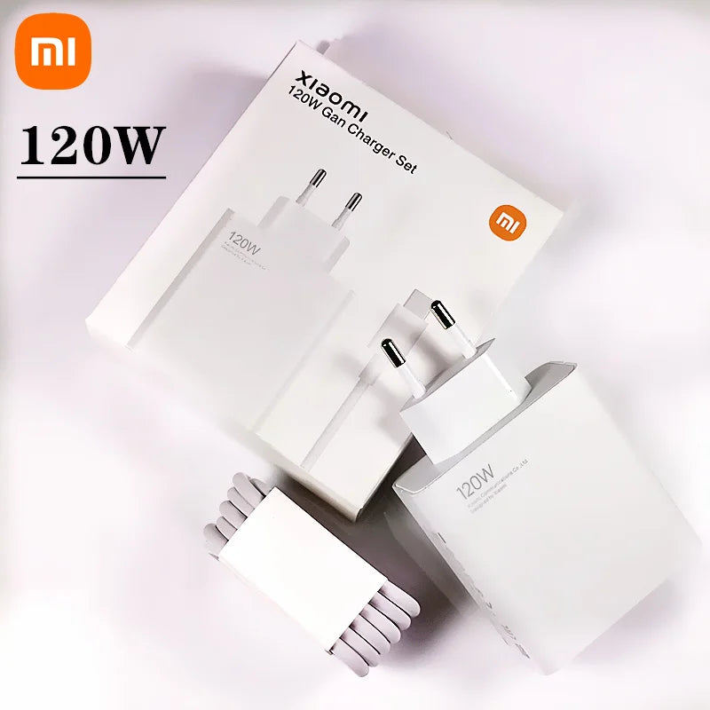 Cargador turbo original Xiaomi de 120 W, carga rápida tipo C, 6 A, adaptador de corriente, cable USB para Mi 13 Ultra, 12T Pro, 11T, RedMi Note 13