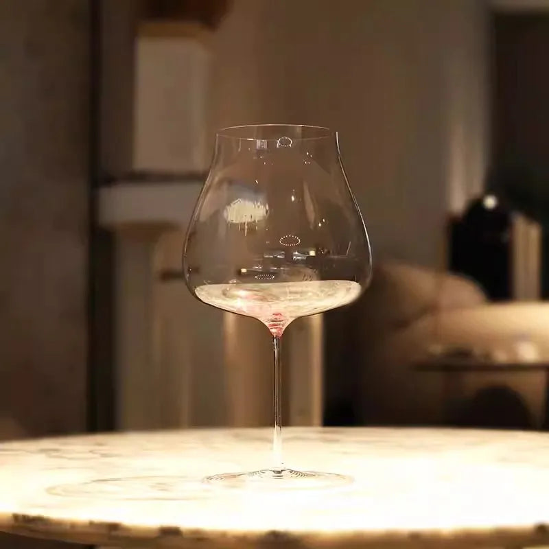 Copa de vino francesa de lujo de Borgoña, cristal, hecha a mano, extremadamente fina, con aroma a copa ampliada.