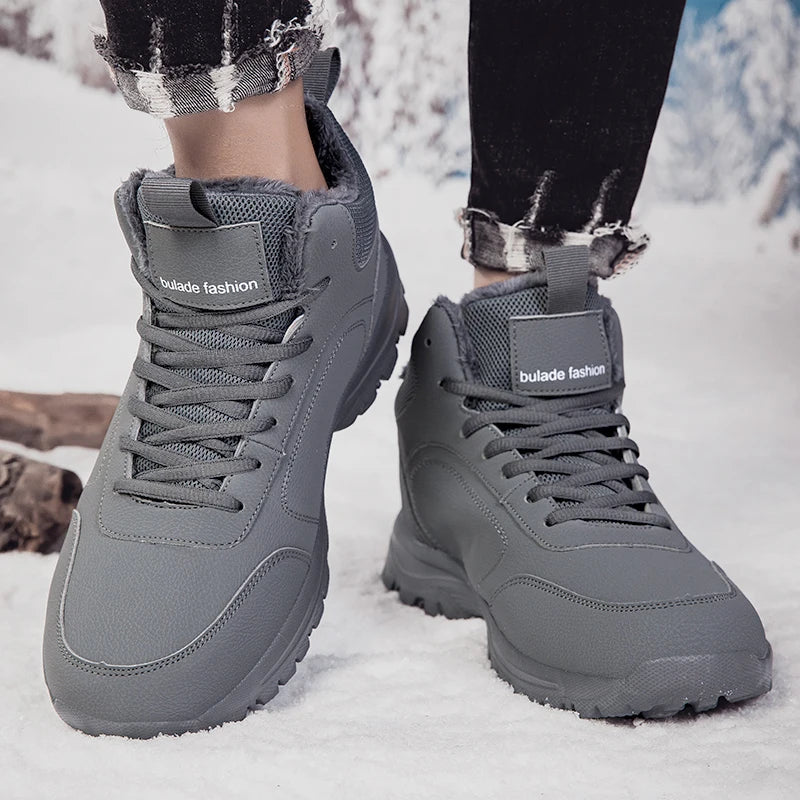 YRZL - Botas de senderismo de invierno para hombre, impermeables, antideslizantes, con aislamiento térmico, cálidas y cómodas, para exteriores, botas de nieve