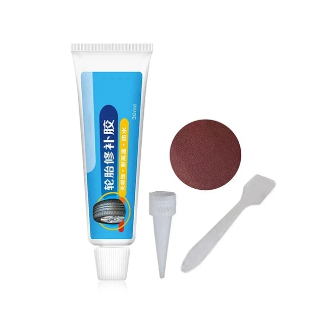 Pegamento líquido negro para reparación de neumáticos, 1/2 unidad, goma fuerte, resistente al desgaste, no corrosivo, adhesivo instantáneo para cuero.