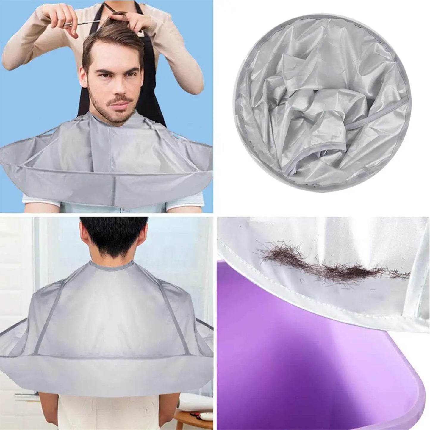Capa para cortar el pelo, capa de barbero, recogedor de pelo, herramientas para cortar el pelo, paraguas, capa de salón de peluquería