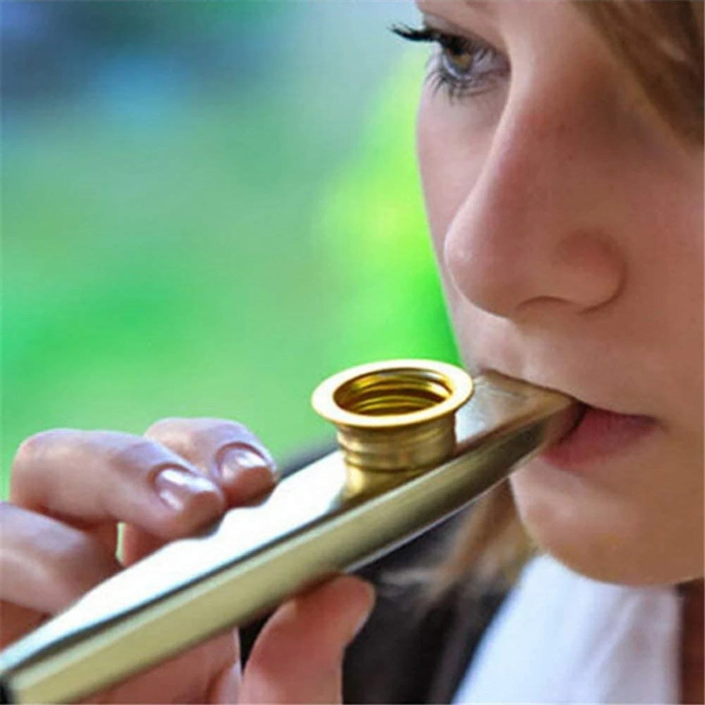 Kazoo metálico premium Miwayer | 5 diafragmas reemplazables y diseño portátil | Resonancia de calidad de estudio con elegante estuche de regalo