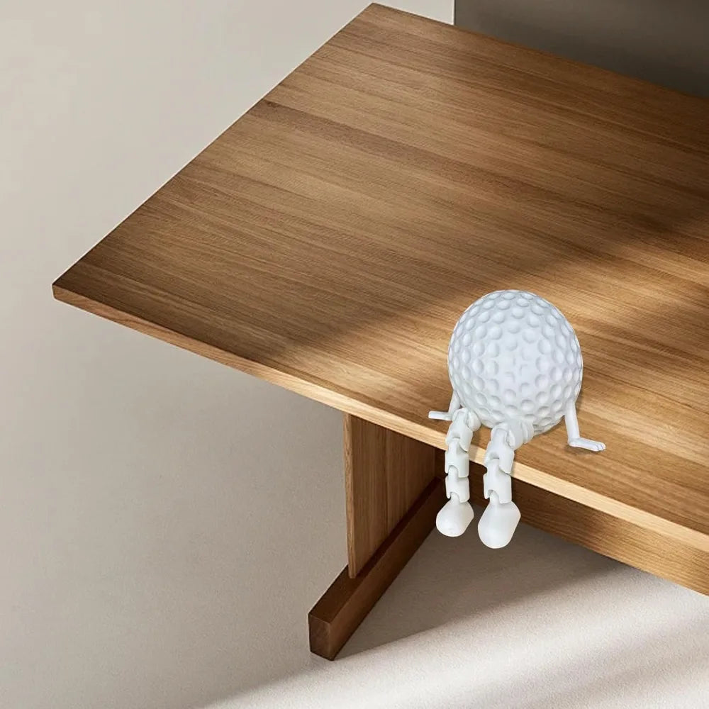 Figura de balón deportivo en miniatura de baloncesto, fútbol, béisbol y voleibol con patas articuladas, minidecoración para estanterías y escritorios.