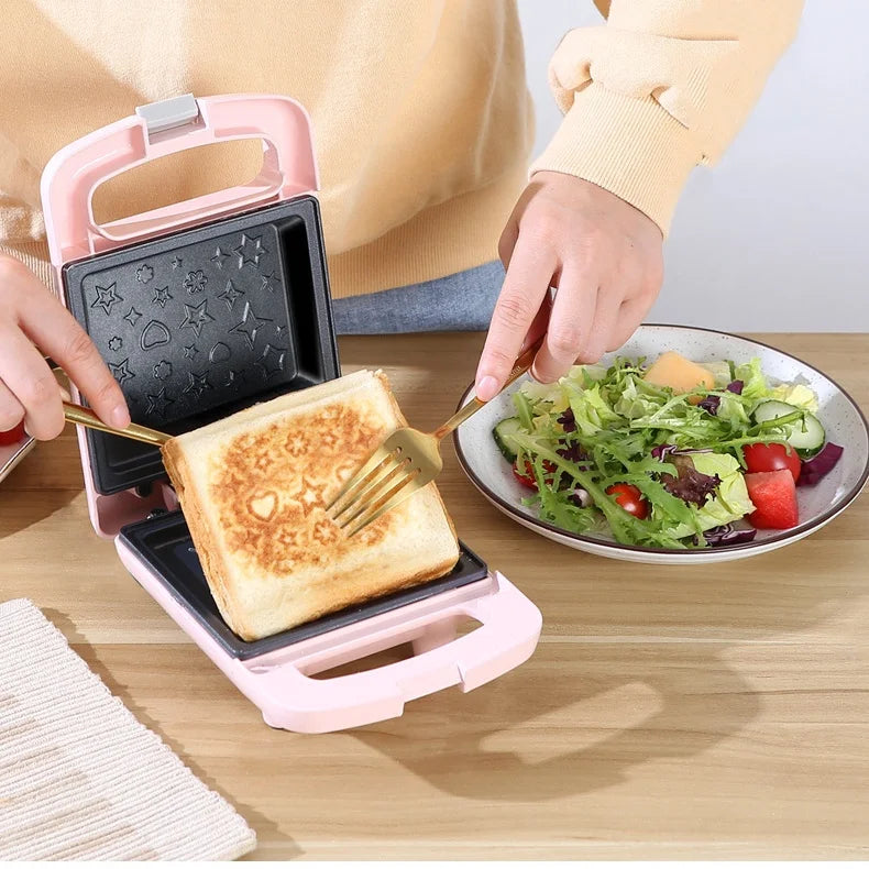 Máquina de desayuno, sandwichera, waflera, máquina de alimentos ligera, multifunción para el hogar, prensa para tostar tostadas, tostadora para freír