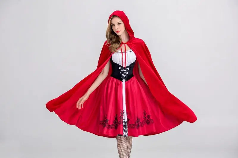 Halloween costume Goth little Red Riding Hood club queen costume cosplay costume stage dress