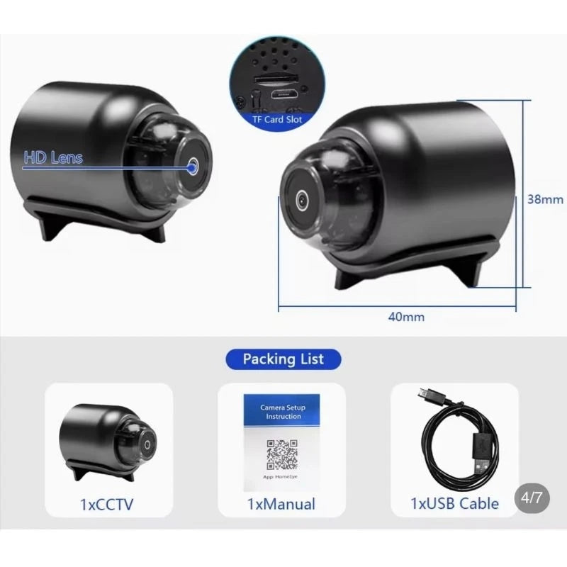 NUEVA minicámara X5 HD 1080P, compacta, con WIFI y función de grabación cíclica, ideal para acampar al aire libre en casa. ¡Oferta!