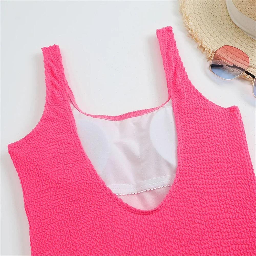 Sexy Solid Swimwear Female One Piece Swimsuit Closed Push Up Women's Swimming Bathing Suits Bodysuit Beach Pool Bather 2025