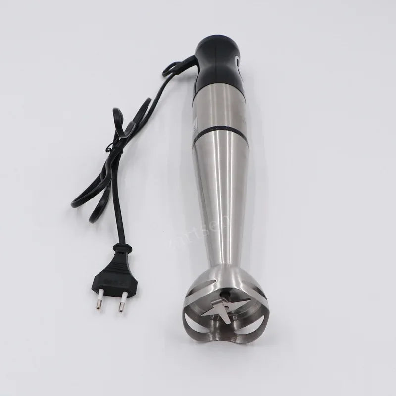 Batidora de mano eléctrica de alta potencia, 2 velocidades, cuatro cuchillas, para triturar hielo, verduras y frutas, ideal para cocinar.