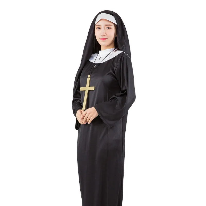 Halloween Masquerading Parties Adult Cosplay Pastors Performance Costumes for Priests Nuns for Women and Men
