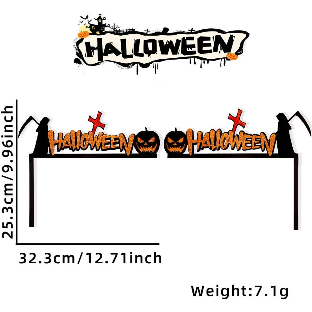 Decoración de Halloween para marcos de puertas, murciélagos, calabazas, telarañas, letrero para esquinas de puertas y ventanas, decoración de Halloween para el hogar, pegatinas para esquinas 2024