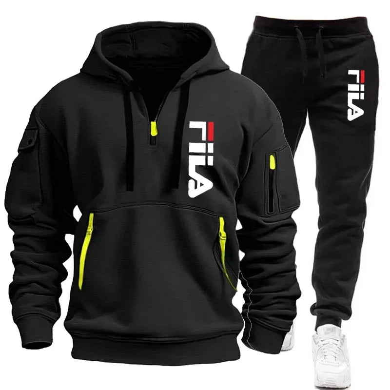 Conjuntos de ropa deportiva para hombre para otoño e invierno 2025, ropa de marca de moda, conjuntos de ropa deportiva y ropa deportiva de manga larga de gran tamaño.