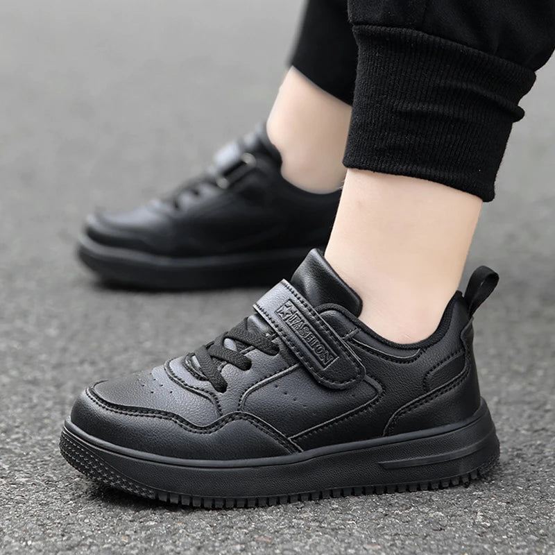 Zapatillas deportivas blancas de moda para niños y niñas, calzado deportivo antideslizante para exteriores, cómodo y para caminar.