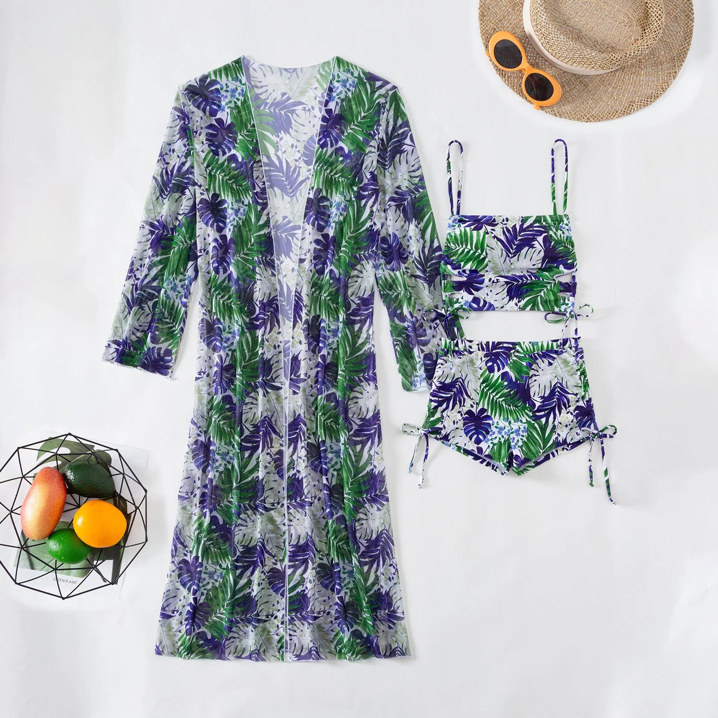 Trajes de baño de verano, conjuntos de tankini para mujer, traje de baño de tres piezas con efecto push up para playa, trajes de baño para piscina, traje de baño para mujer
