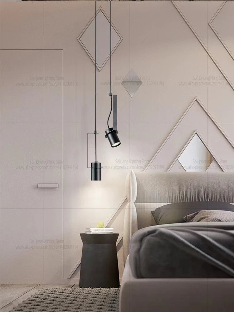Focos LED Lámpara de araña Minimalista Moderna Iluminación para sala de estar Decoración del hogar Lámpara colgante para restaurante Lámpara colgante para escaleras