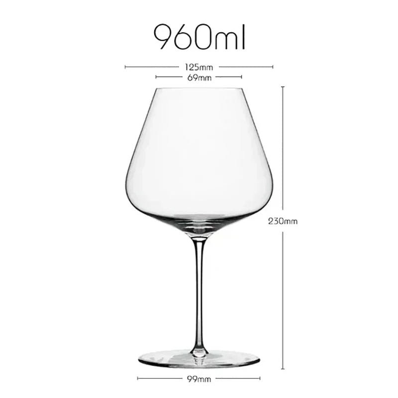 Copa de vino ligera de lujo estilo Burdeos, de estilo ultrafino, con tallos delgados, ideal para fiestas y bares.