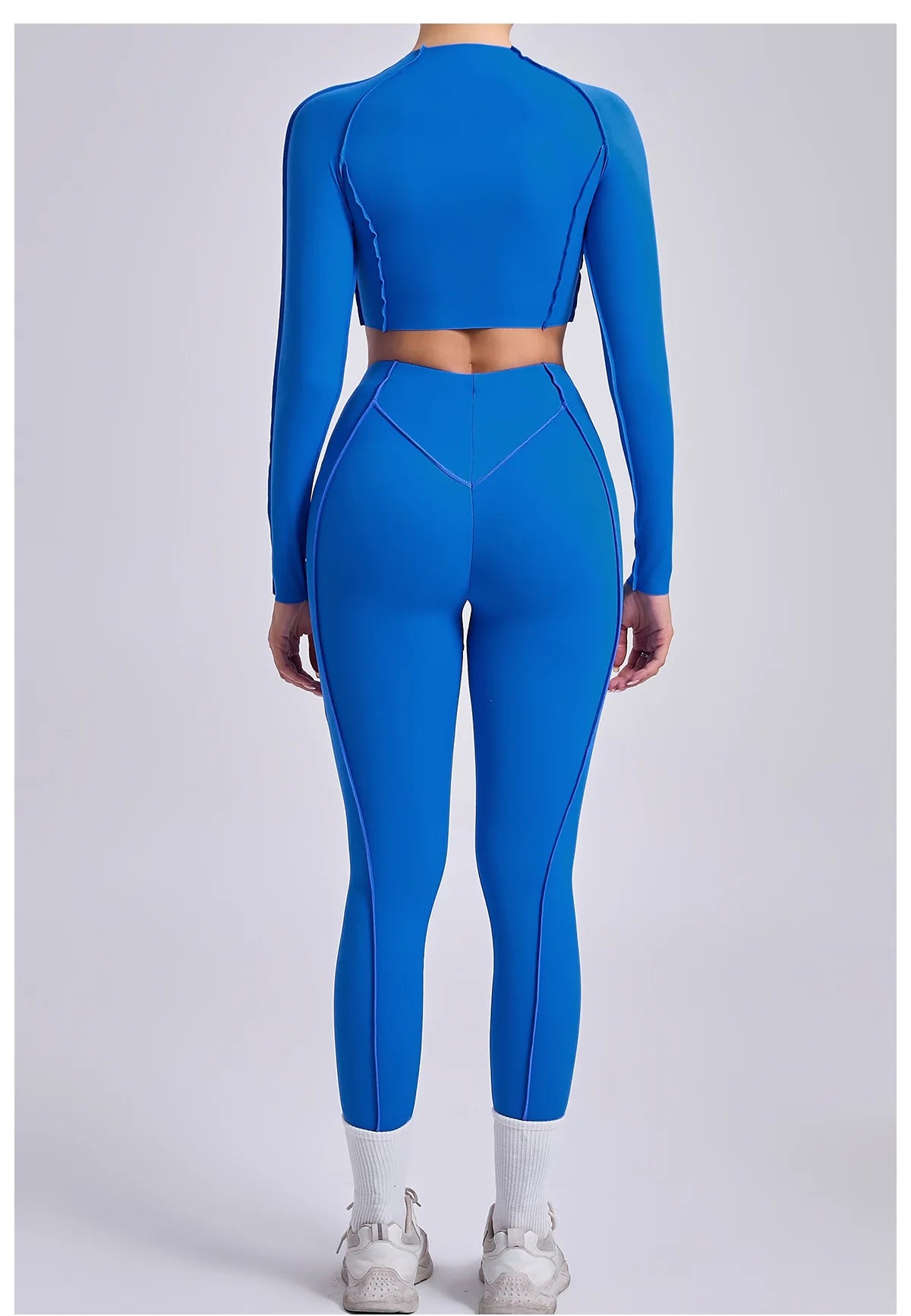 Yoga Set Workout Tracksuits 2 Pieces Gym Clothes Sportswear Yoga Suits For Women Fitness Set Sports Long Sleeved Gym Leggings